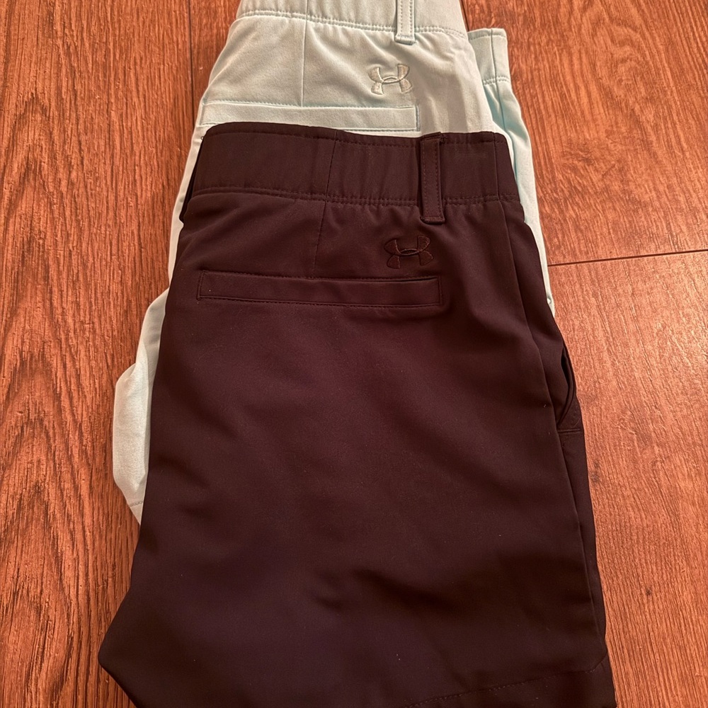 MUnder Armour Black and Light Blue Shorts
